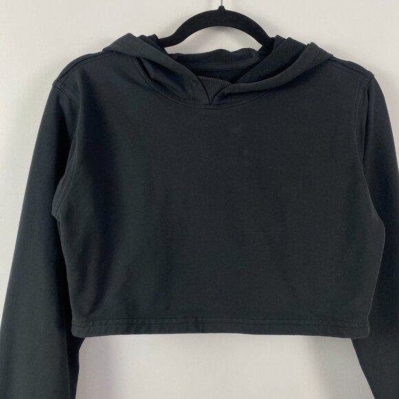 Lululemon Cropped Hoodie Size 2 Black Long Sleeve - Picture 2 of 8